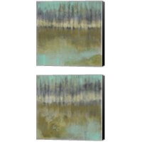 Framed 'Soft Treeline on the Horizon 2 Piece Canvas Print Set' border=