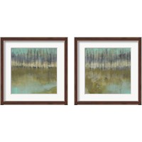 Framed 'Soft Treeline on the Horizon 2 Piece Framed Art Print Set' border=