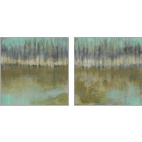 Framed Soft Treeline on the Horizon 2 Piece Art Print Set