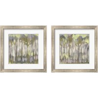 Framed Stained Glass Trees 2 Piece Framed Art Print Set