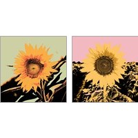 Framed 'Pop Art Sunflower 2 Piece Art Print Set' border=