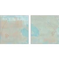 Framed 'Spring Abstract 2 Piece Art Print Set' border=