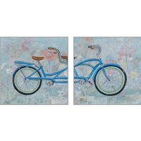 Framed Bicycle Collage 2 Piece Art Print Set