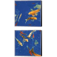 Framed 'Swimming Lessons 2 Piece Canvas Print Set' border=