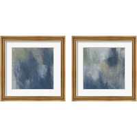 Framed 'Azure Blend  2 Piece Framed Art Print Set' border=
