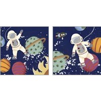 Framed Future Space Explorer  2 Piece Art Print Set