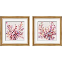 Framed 'Flowers on a Vine 2 Piece Framed Art Print Set' border=