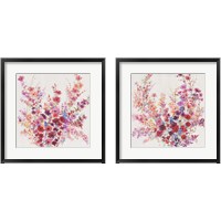 Framed 'Flowers on a Vine 2 Piece Framed Art Print Set' border=