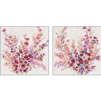 Framed 'Flowers on a Vine 2 Piece Art Print Set' border=