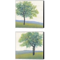 Framed 'Solitary Tree 2 Piece Canvas Print Set' border=