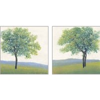 Framed 'Solitary Tree 2 Piece Art Print Set' border=