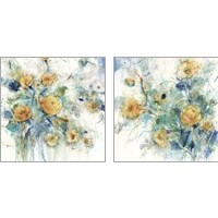 Framed 'Flower Study 2 Piece Art Print Set' border=