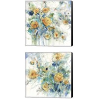 Framed 'Flower Study 2 Piece Canvas Print Set' border=