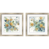 Framed 'Flower Study 2 Piece Framed Art Print Set' border=