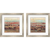 Framed 'Divided Landscape 2 Piece Framed Art Print Set' border=