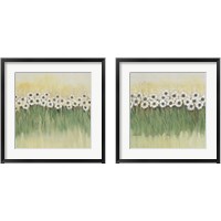 Framed 'Rows of Flowers 2 Piece Framed Art Print Set' border=