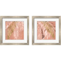 Framed 'Golden Palms 2 Piece Framed Art Print Set' border=