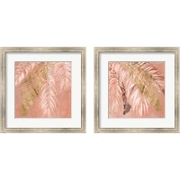 Framed 'Golden Palms 2 Piece Framed Art Print Set' border=
