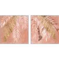 Framed Golden Palms 2 Piece Art Print Set