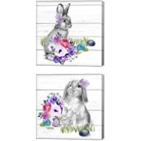 Framed 'Bright Easter Bouquet 2 Piece Canvas Print Set' border=