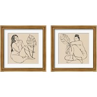 Framed 'Femme Figure 2 Piece Framed Art Print Set' border=