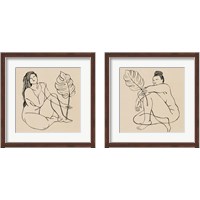 Framed 'Femme Figure 2 Piece Framed Art Print Set' border=