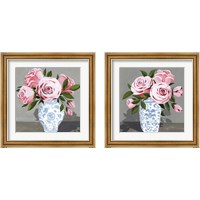Framed 'Autumnal Roses 2 Piece Framed Art Print Set' border=