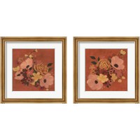 Framed Burnt Orange Bouquet 2 Piece Framed Art Print Set