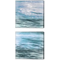 Framed 'Shimmering Waters 2 Piece Canvas Print Set' border=