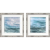 Framed 'Shimmering Waters 2 Piece Framed Art Print Set' border=