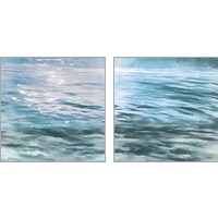 Framed 'Shimmering Waters 2 Piece Art Print Set' border=