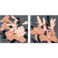 Framed 'Mod Lilies 2 Piece Art Print Set' border=