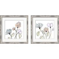 Framed 'Spindle Blossoms 2 Piece Framed Art Print Set' border=