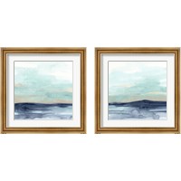 Framed 'Ocean Morning Mist 2 Piece Framed Art Print Set' border=