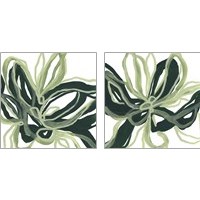 Framed 'Emerald Bloom 2 Piece Art Print Set' border=