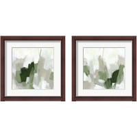 Framed 'Emerald Fragment 2 Piece Framed Art Print Set' border=