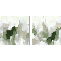 Framed 'Emerald Fragment 2 Piece Art Print Set' border=