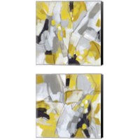 Framed 'Citron Confetti 2 Piece Canvas Print Set' border=