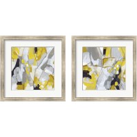 Framed 'Citron Confetti 2 Piece Framed Art Print Set' border=