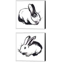 Framed 'Winter Rabbit 2 Piece Canvas Print Set' border=