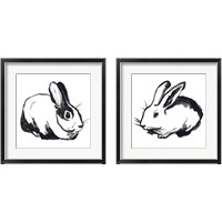 Framed 'Winter Rabbit 2 Piece Framed Art Print Set' border=