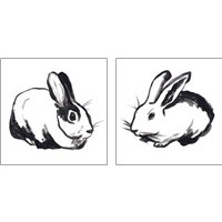 Framed Winter Rabbit 2 Piece Art Print Set