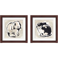 Framed Antique Rabbit 2 Piece Framed Art Print Set