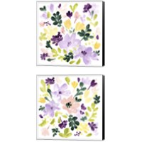 Framed 'Lavender Meadow 2 Piece Canvas Print Set' border=
