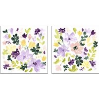 Framed 'Lavender Meadow 2 Piece Art Print Set' border=