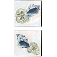 Framed 'Shell Melody 2 Piece Canvas Print Set' border=