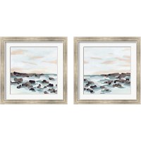 Framed 'Coastal Shoals 2 Piece Framed Art Print Set' border=