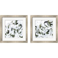 Framed 'Snow Lichen 2 Piece Framed Art Print Set' border=