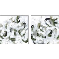 Framed 'Snow Lichen 2 Piece Art Print Set' border=