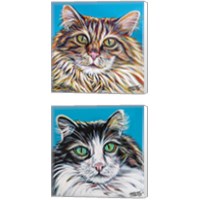 Framed 'High Society Cat 2 Piece Canvas Print Set' border=